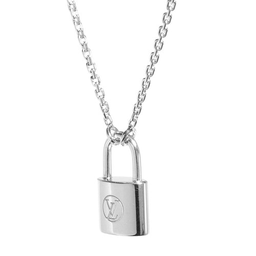 Louis Vuitton(路易威登) Lockit 銀質項鏈