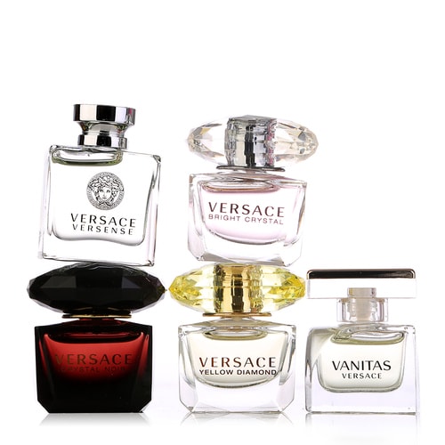 VERSACE/范思哲女士香水禮盒（心動+晶鉆+星夜+幻影+浮華）4.5ml+5ml*4