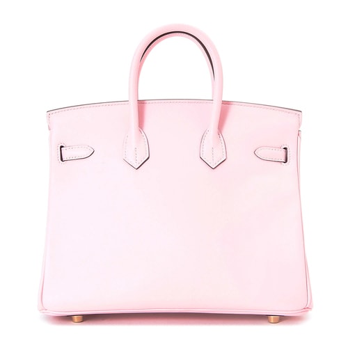 HERMES(愛馬仕) Birkin25櫻花粉色皮質(zhì)手提包