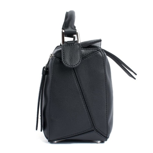 LOEWE/羅意威 黑色牛皮拼圖手提單肩包 32230K79 1100
