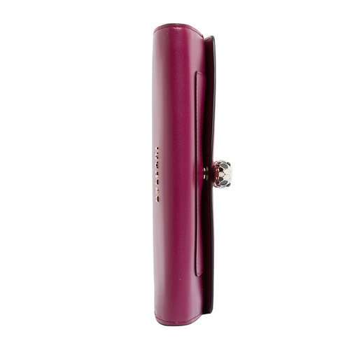 BVLGARI/寶格麗 女士寶石紅小牛皮錢包 281297