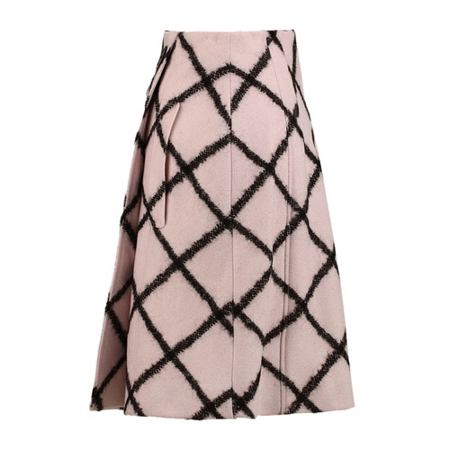 DIOR/迪奧 秋冬羊毛雙排扣格紋呢子修身半裙 女士半裙 5A21308A1161