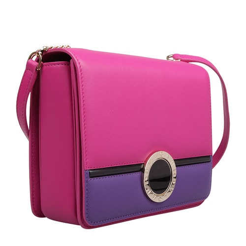 【包郵包稅】BVLGARI/寶格麗 女士牛皮紫紅色小號單肩包 280441 calf leather berry-036 20161121