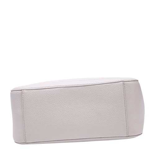 Tory Burch/湯麗柏琦奶白色車縫線logo女士手提單包&肩兩用包,52159796 15261 WOMEN BAG材質:牛皮