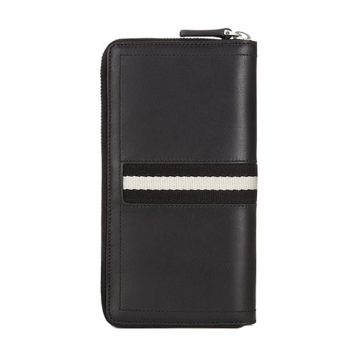 BALLY/巴利 男士黑色拉鏈牛皮錢包 TASYO/290