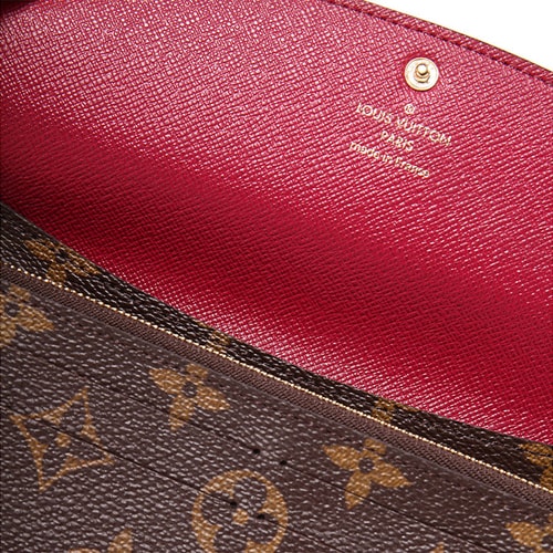 Louis Vuitton/路易威登 老花色 Monogram帆布 女士 EMILIE錢包 M60697
