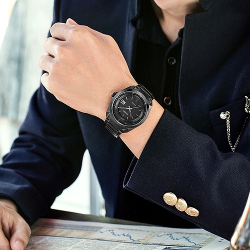 Citizen/西鐵城光動能表圈吸光男表“黑眼睛”AW1015-53E