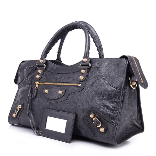 Balenciaga/巴黎世家中性款式機車包羊皮手提包282009 D94JG