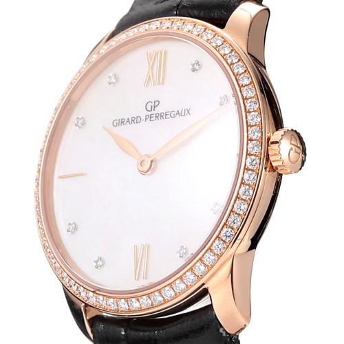 GP-Girard Perregaux/芝柏女表系列玫瑰金鑲鉆機械表49528D-52A-771-CK6A