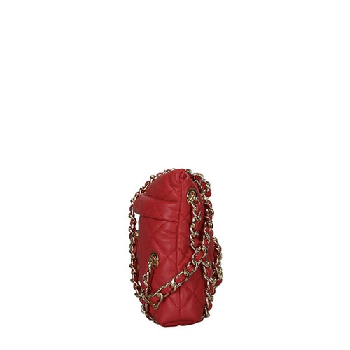 MOSCHINO/莫斯奇諾 女士羊皮鏈條手腕手拿包 7434 紅色
