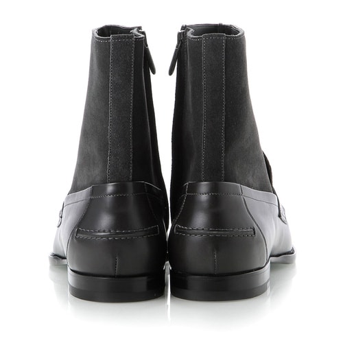 Bottega Veneta/葆蝶家 鱷魚皮牛皮拼接 絨面 男士靴子