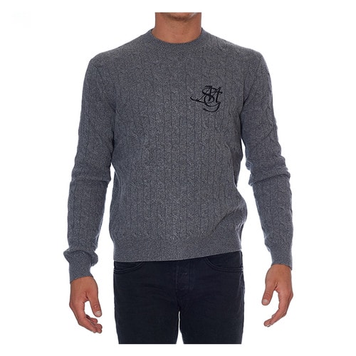 MSGM/MSGM 男士 羊毛 聚酰胺 logo點綴 針織衫 BR