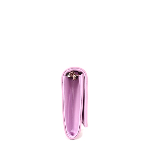 VERSACE/范思哲女士粉色牛皮鏈條錢包