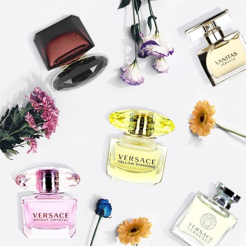 VERSACE/范思哲女士香水禮盒（心動+晶鉆+星夜+幻影+浮華）4.5ml+5ml*4