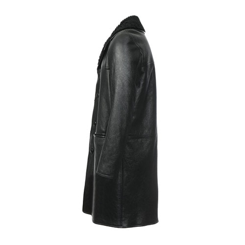 Yves saint Laurent/圣羅蘭 黑色皮質 男士外套 398019-Y5MZ1-1000