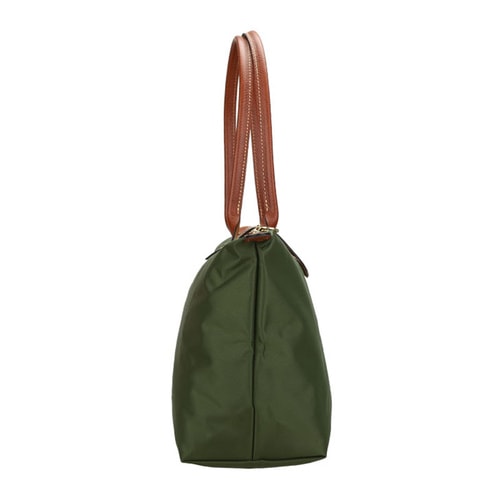 Longchamp/瓏驤 女士長柄尼龍/皮革單肩包 2605 卡其綠