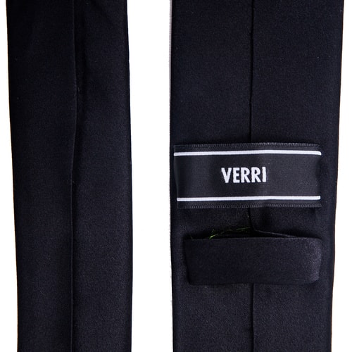 【16年秋冬新款】VERRI/VERRI 黑色桑蠶絲領帶