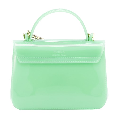 FURLA/芙拉 女士CANDY系列抹茶綠PVC手提斜挎單肩包