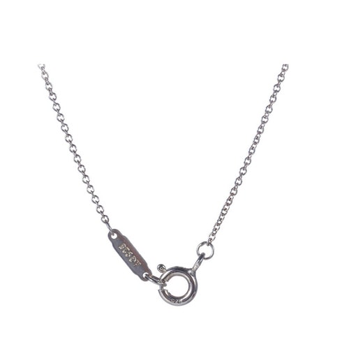 Tiffany & Co./蒂芙尼 Heart key藍(lán)色琺瑯桃心鑰匙項(xiàng)鏈 鑰匙吊墜18英寸鏈