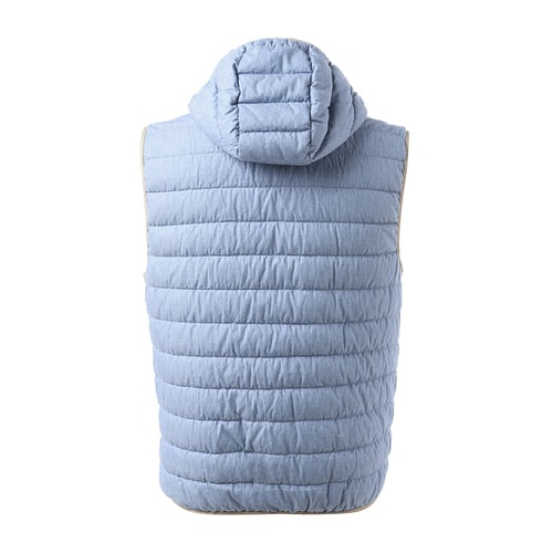Moncler/蒙克萊 男士外套 純棉絎縫連帽織帶飾邊男士羽絨馬甲
