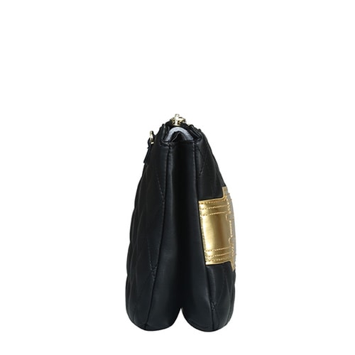 LOVE MOSCHINO/莫斯奇諾 女士聚氨酯纖維鏈條斜挎包 JC4273PP01 黑色