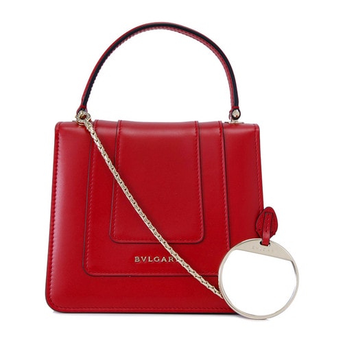 【包郵包稅】BVLGARI/寶格麗 serpenti forever寶石紅小牛皮手提單肩兩用包 280165RED-005 20161209