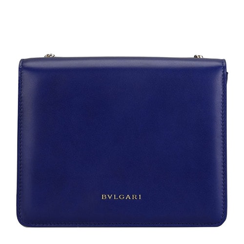 BVLGARI/寶格麗 小號(hào)女士BVLGARI小牛皮翻蓋包 281264 皇家藍(lán)