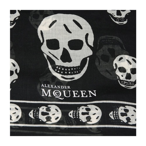Alexander McQueen/亞歷山大麥昆 長方形骷髏頭女士絲巾 AM2635193499 110640 4943Q 1078