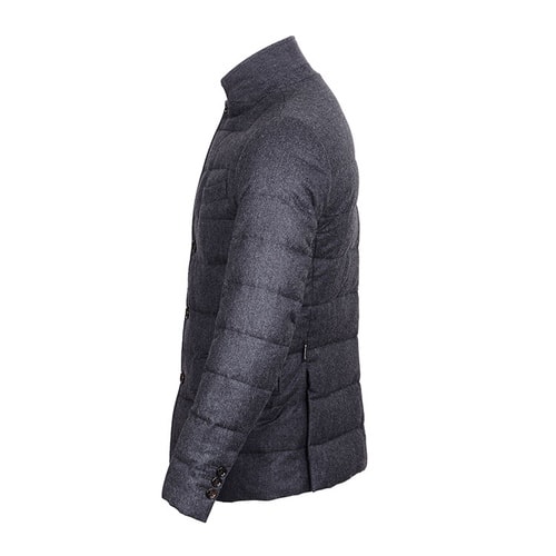 Moncler/蒙克萊 羊毛立領系扣鵝絨羽絨服 男士外套