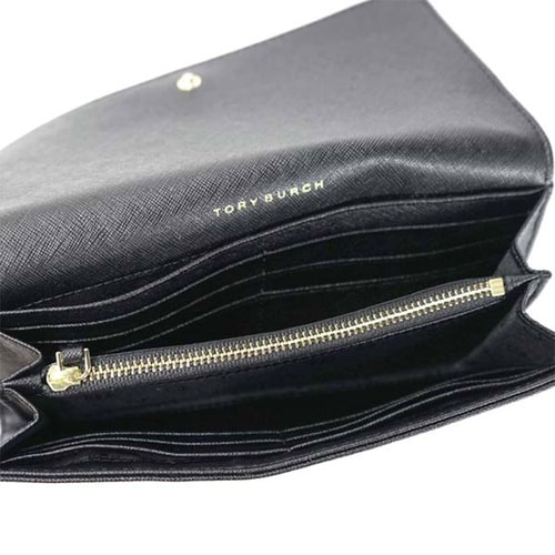 Tory Burch/湯麗柏琦 女士黑色牛皮長款錢包 11169072 BLACK/001