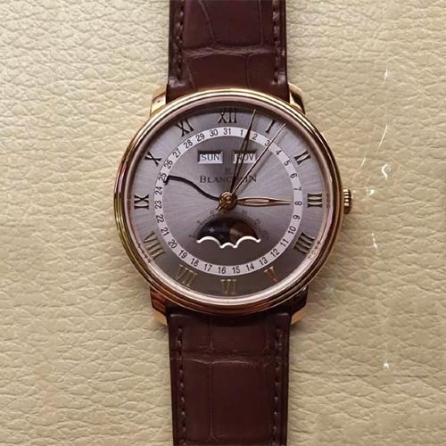 BLANCPAIN/寶珀Villeret系列男式自動機械腕表6654-3613-55B