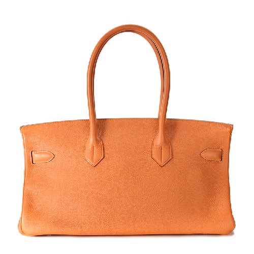 【包郵包稅】HERMES/愛馬仕 女士brikin銀扣牛皮手提包ML