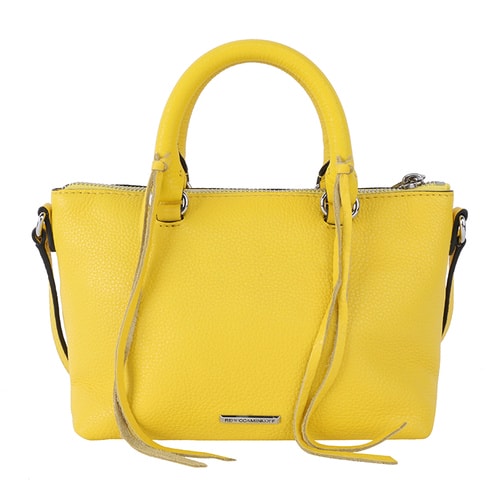 Rebecca Minkoff/瑞貝卡·明可弗 牛皮 Micro Moto Satchel 單肩斜挎包