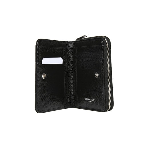 Yves saint Laurent/圣羅蘭 16秋冬牛皮YSL LOGO按扣拉鏈女士錢包 403723BOW02