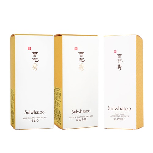 Sulwhasoo/雪花秀 滋陰水125ml+滋陰乳125ml+潤燥精華60ml 明星肌本套裝（潤燥保濕滋潤調節水油）