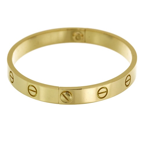 CARTIER/卡地亞LOVE系列 18K黃金手鐲B6035500 金色 16-18#
