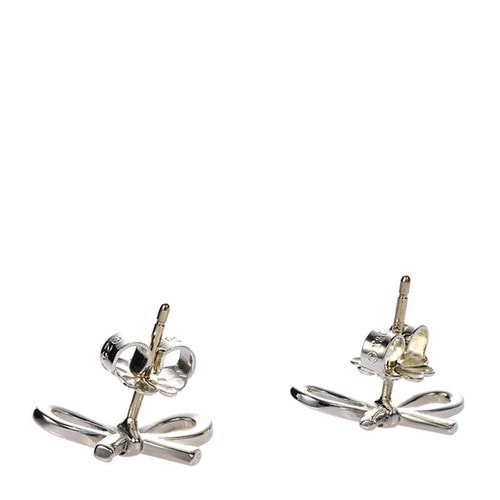 Tiffany & Co 蒂芙尼 迷你蝴蝶結穿針耳釘 161031