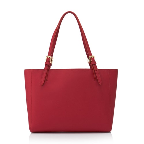 Tory Burch/湯麗柏琦紅色真皮女士手提包