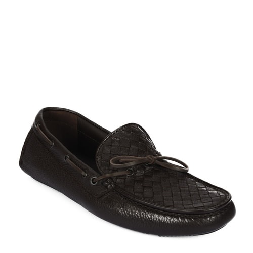 Bottega Veneta/葆蝶家 咖啡色編織牛皮男士樂福鞋休閑鞋 308160 VQ921 2006