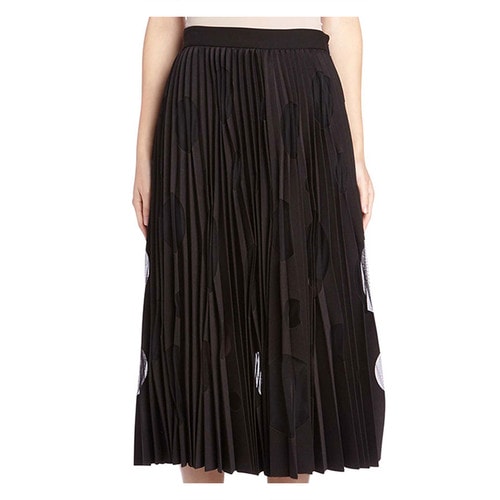MSGM/MSGM 女士 褶皺裝飾 半裙 SKMG2114_BLACK