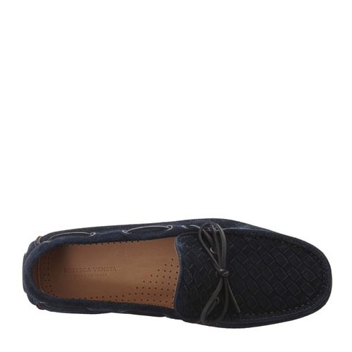 Bottega Veneta/葆蝶家 藏藍色麂皮男士平底鞋休閑鞋 308160 VFCA1 4030