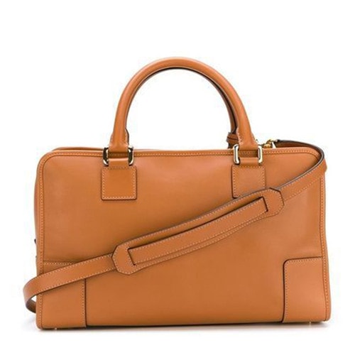 【包郵包稅】LOEWE/羅意威 女士小牛皮棕色手提包 389.30PN22 classic calf tan-036 20161121