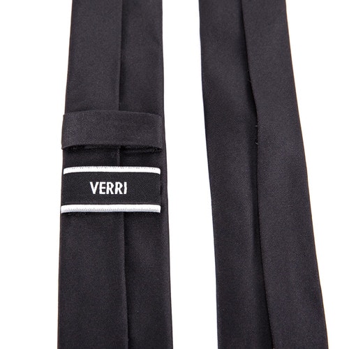 VERRI/VERRI 男士黑色商務斯文桑蠶絲領帶 尺寸:145×5cm