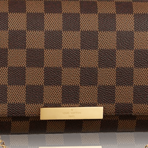 Louis Vuitton/路易威登 女士棕色棋盤格 Damier Azur 帆布/配皮FAVORITE 手袋