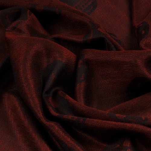 Alexander McQueen/亞歷山大麥昆 暗紅色方形圍巾 ML