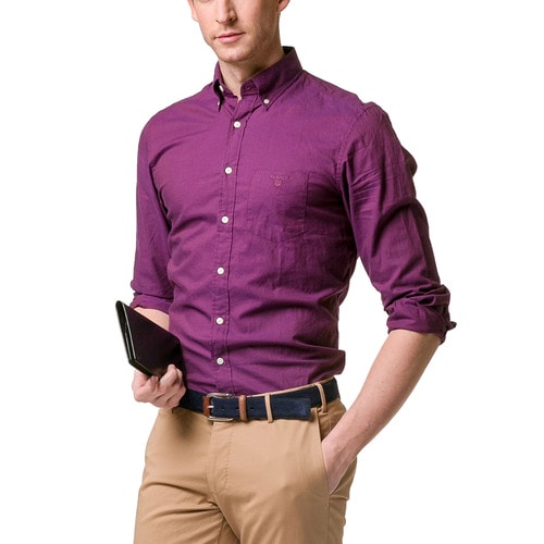 GANT/甘特 男士襯衫簡約素色長袖襯衫 342860