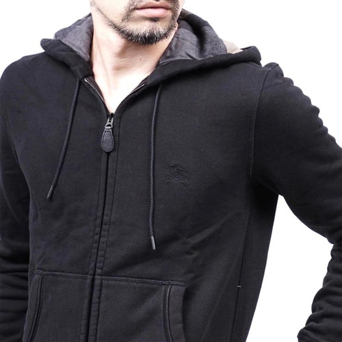 BURBERRY/博柏利 男士男士平織棉連衣帽拉鏈衛(wèi)衣