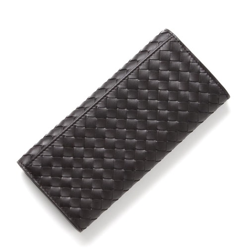 Bottega Veneta/葆蝶家 男士長款牛皮兩折錢包120697