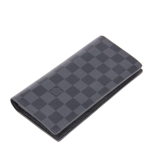 Louis Vuitton/路易威登 BRAZZA 棋格 牛皮 男士 錢夾 錢包 N62665
