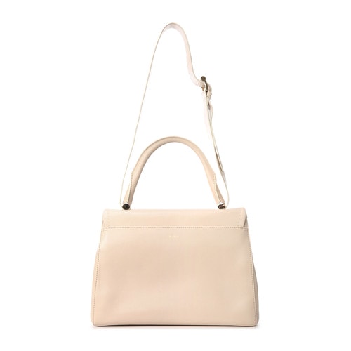 MaxMara/麥絲瑪拉女士米色牛皮革單肩包